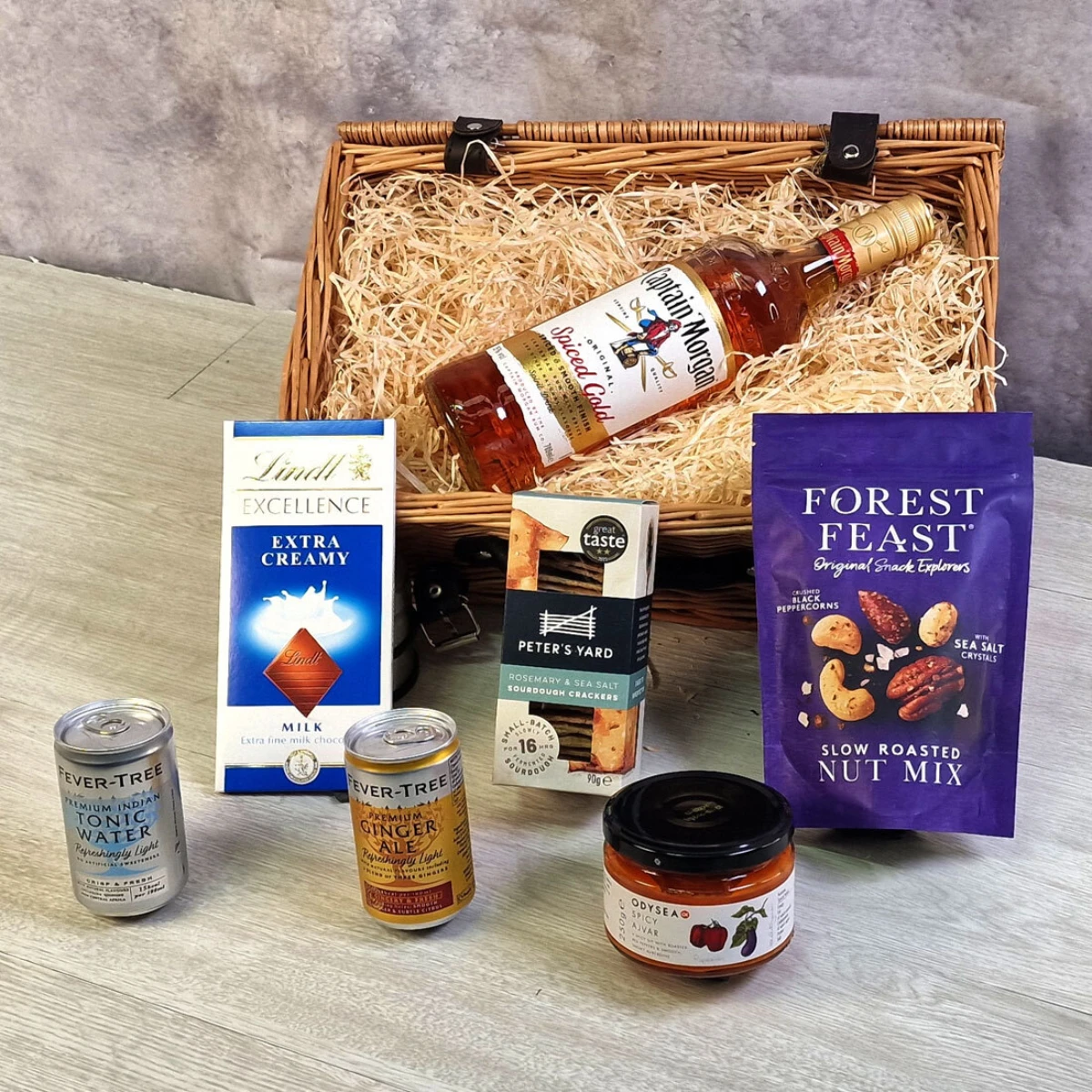 Captain Morgan Spiced Rum Luxury Treat Hamper 3 Captain Morgan Spiced Rum Luxury Treat Hamper