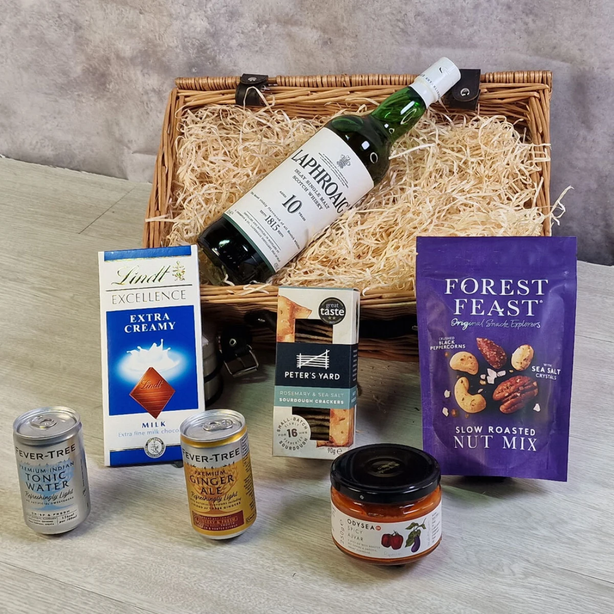 Laphroaig 10 Year Old Whisky Luxury Treat Hamper 3 Laphroaig 10 Year Old Whisky Luxury Treat Hamper